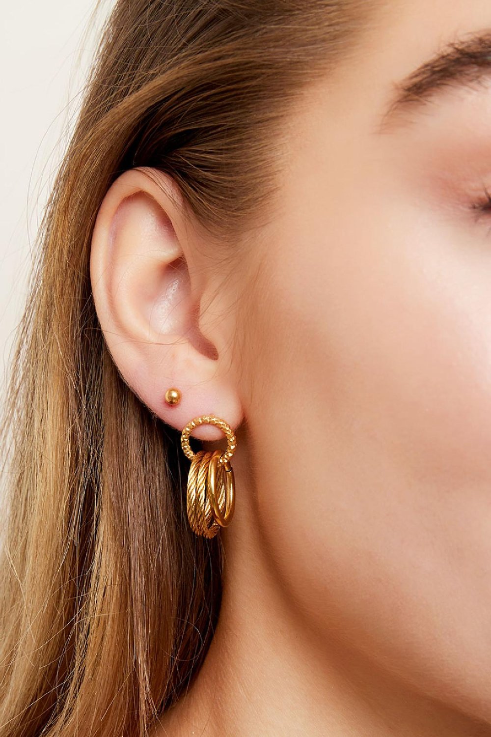 Boucles d'oreilles en acier inoxydable créoles party h5Image3